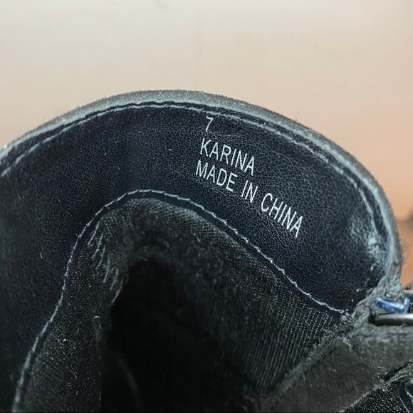 LORD & TAYLOR Lexie & Abbie Karina Zip Ankle Boots Black Booties - Picture 7 of 8